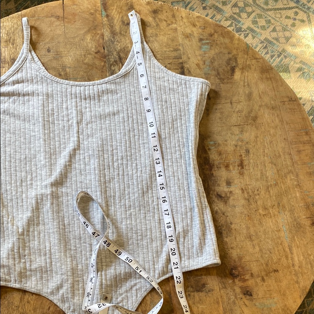 Gray Ribbed Body Suit - Picture 5 of 7